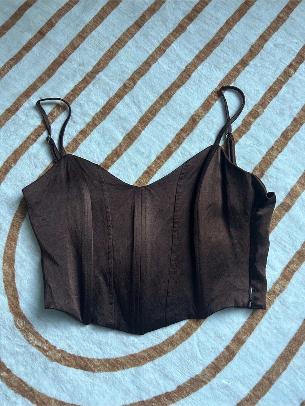 Zara Chocolate Brown Bustier Top